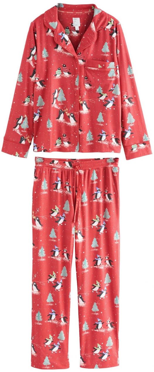 Next Pyžamo  jedľová / červená / čierna / biela