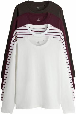 The Set Tričko  čokoládová / bordová / biela