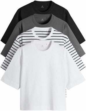 The Set Tričko  sivá / čierna / biela