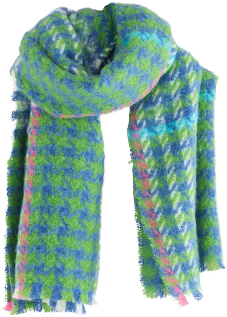 Next Šál  modrá / zelená / ružová / biela