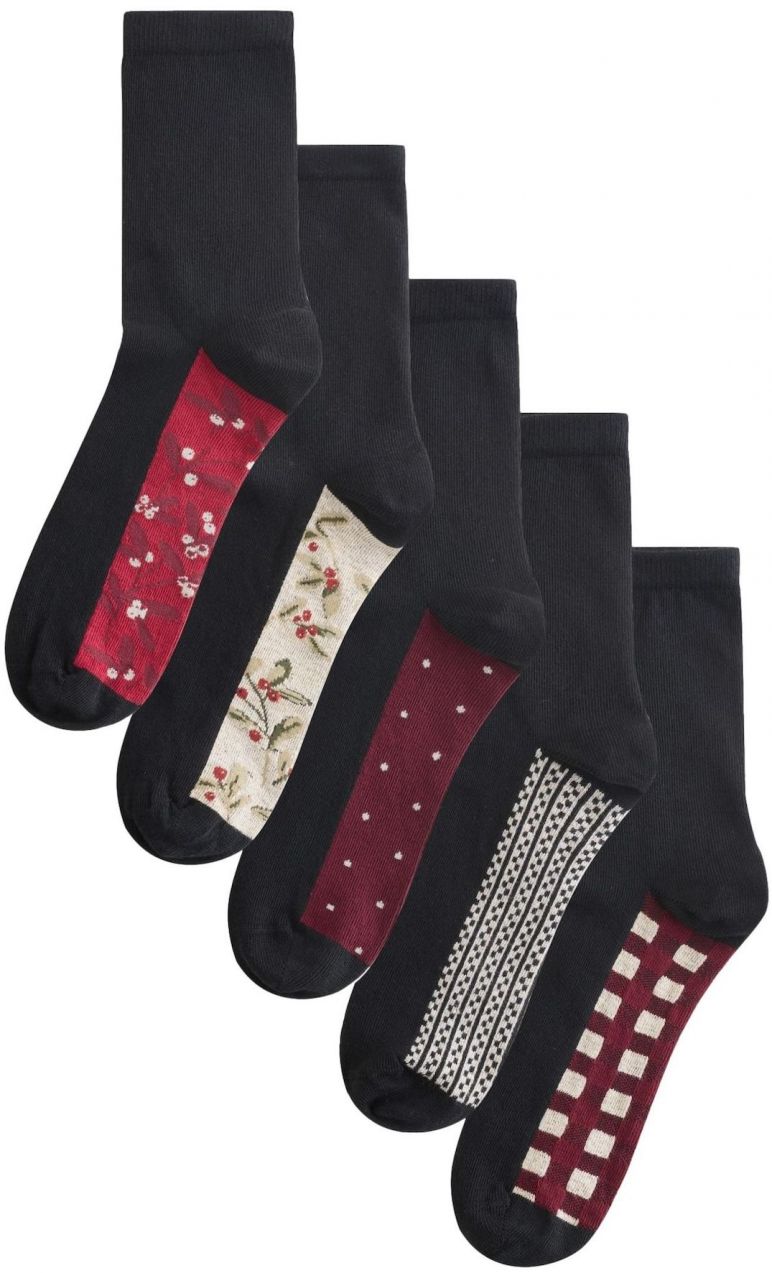 Next Ponožky  fialová / farba lesného ovocia / bordová / čierna