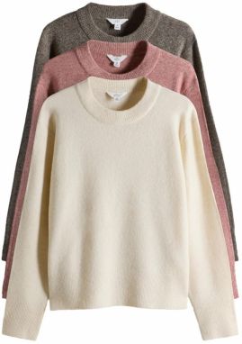 The Set Sveter  hnedá / červená / biela