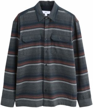 Next Košeľa  námornícka modrá / hrdzavohnedá / sivá melírovaná / prírodná biela