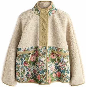 Next Flisová bunda  nebielená / zelená / ružová