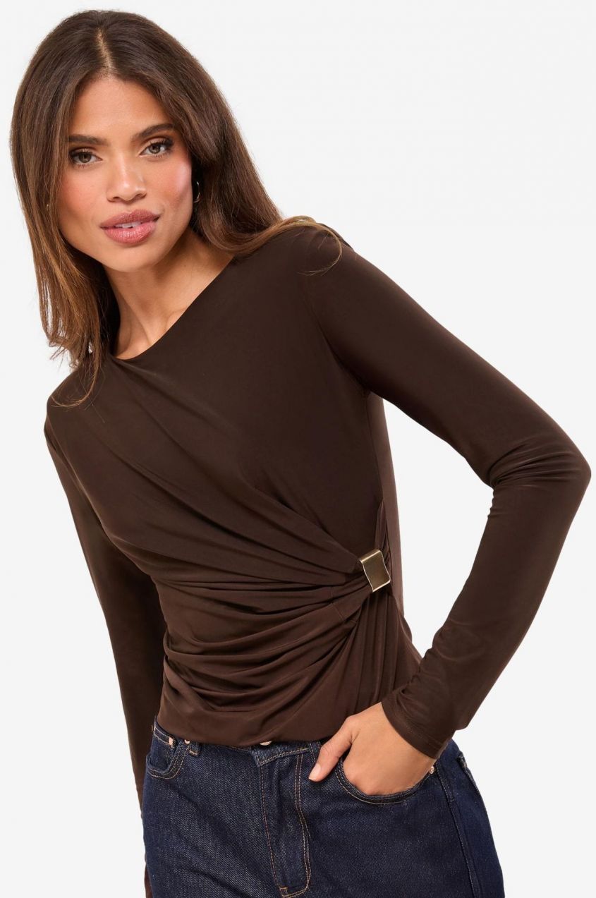 Lipsy Tričko  čokoládová