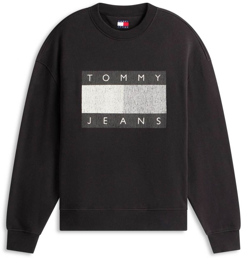 Tommy Jeans Mikina '90S'  sivá / čierna / biela