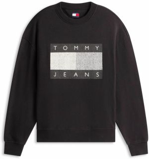 Tommy Jeans Mikina '90S'  sivá / čierna / biela