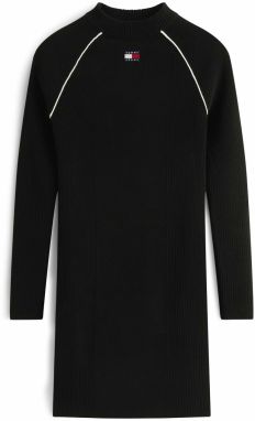 Tommy Jeans Pletené šaty  námornícka modrá / červená / čierna / biela