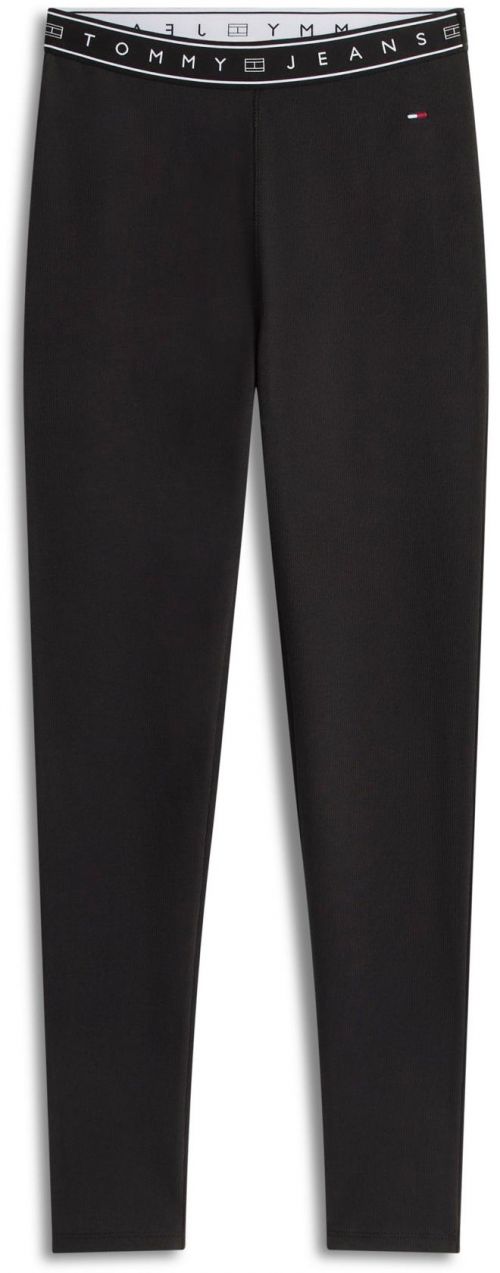 Tommy Jeans Legíny  čierna / biela
