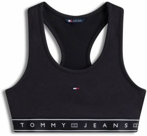 Tommy Jeans Top  čierna / biela