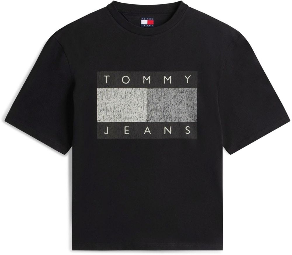 Tommy Jeans Tričko '90S'  sivá / svetlosivá / čierna