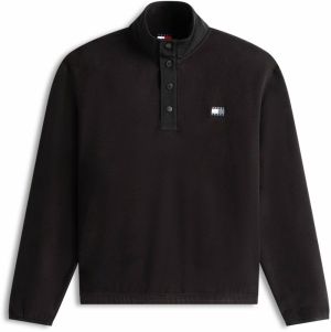 Tommy Jeans Sveter  sivá / čierna / biela