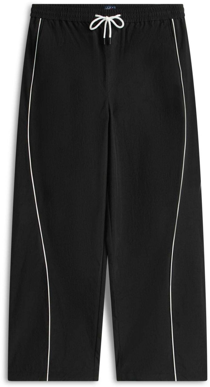 Tommy Jeans Nohavice 'THEO'  čierna / biela