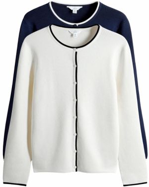 The Set Kardigán  námornícka modrá / biela