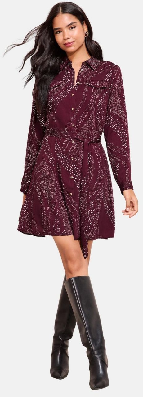 Friends Like These Košeľové šaty  farba lesného ovocia