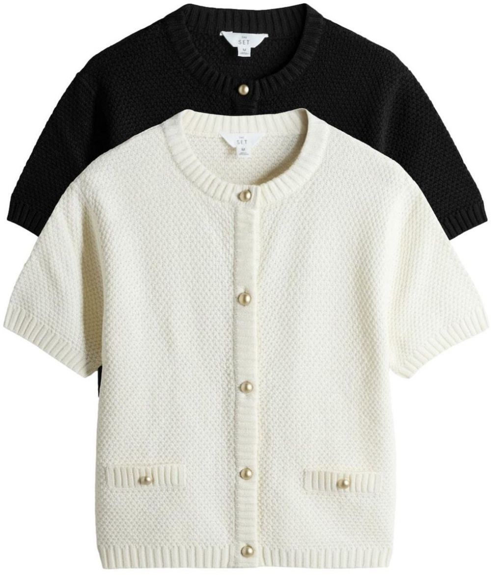 The Set Kardigán  čierna / biela