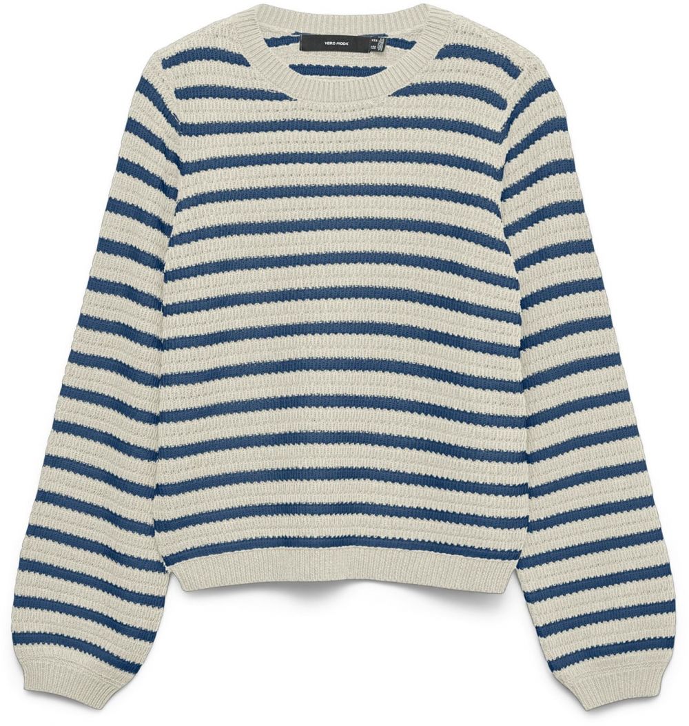 VERO MODA Sveter 'VMGORGEOUS'  slonová kosť / námornícka modrá