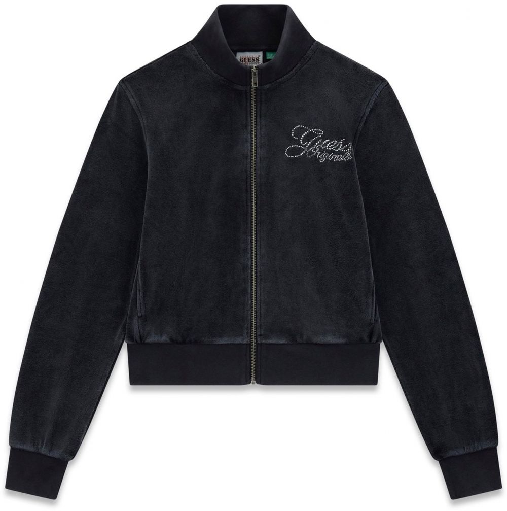 GUESS Originals Tepláková bunda  čierna