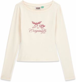 GUESS Originals Tričko  piesková / čerešňová