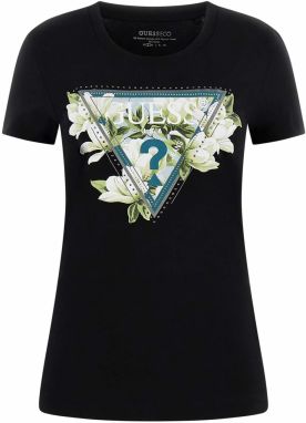 GUESS Tričko 'CAMELIA'  nebielená / petrolejová / svetlozelená / čierna