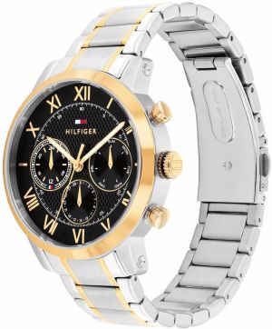 TOMMY HILFIGER Analógové hodinky 'OXFORD'  zlatá / čierna / strieborná