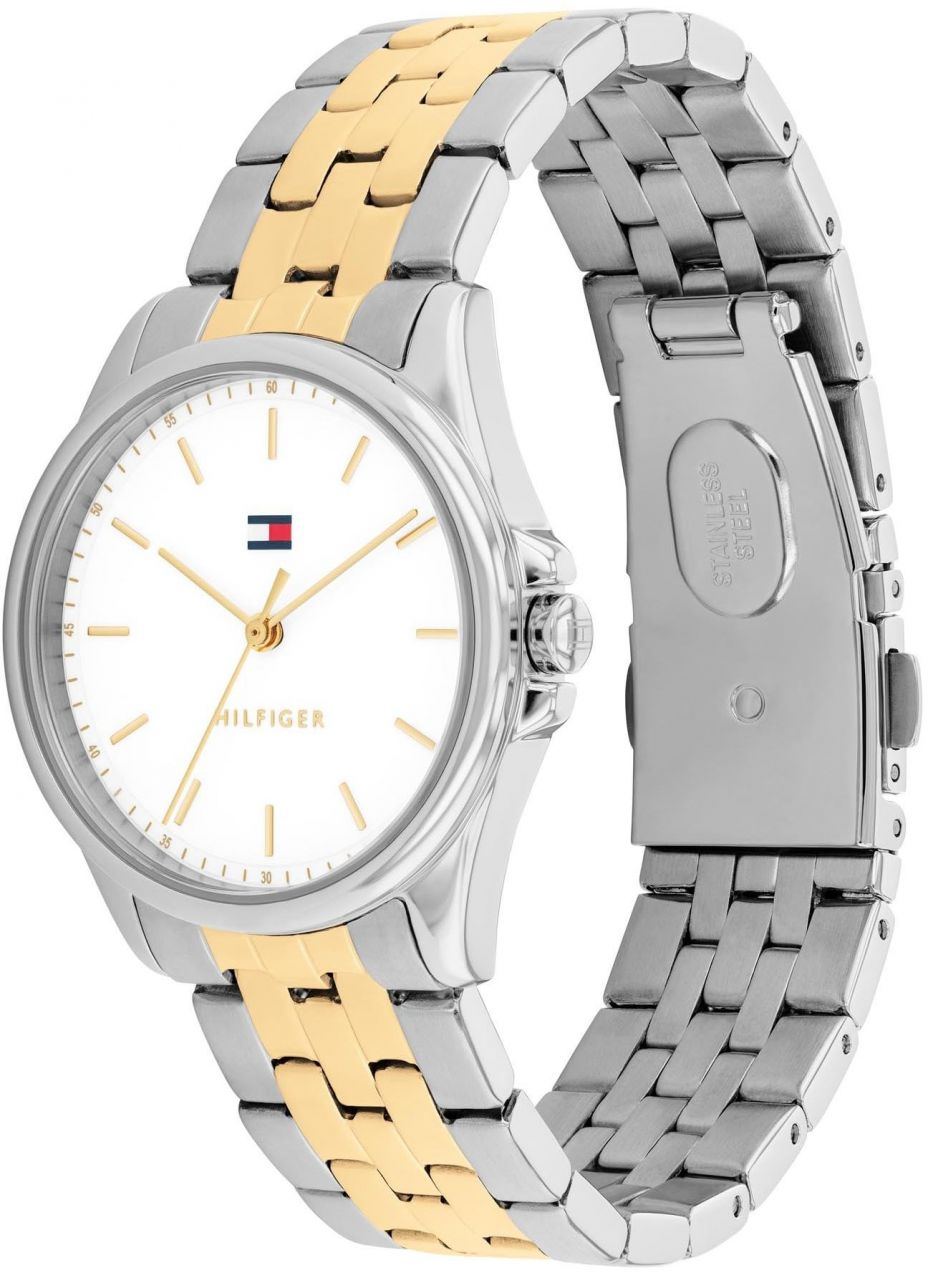 TOMMY HILFIGER Analógové hodinky 'JADE'  zlatá / strieborná
