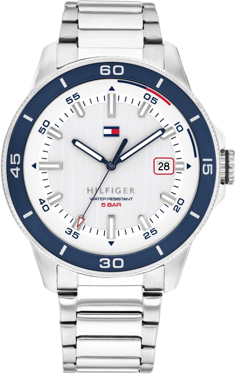 TOMMY HILFIGER Analógové hodinky 'REMY'  modrá / strieborná