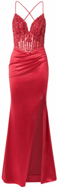 LUXUAR Večerné šaty  červená