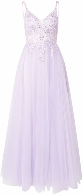 LUXUAR Večerné šaty  orgovánová