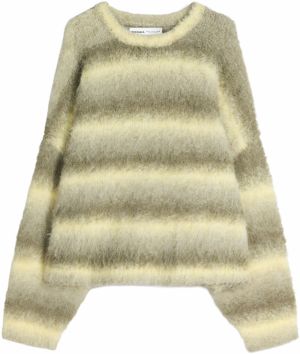 Bershka Sveter  kaki / olivová / jablková