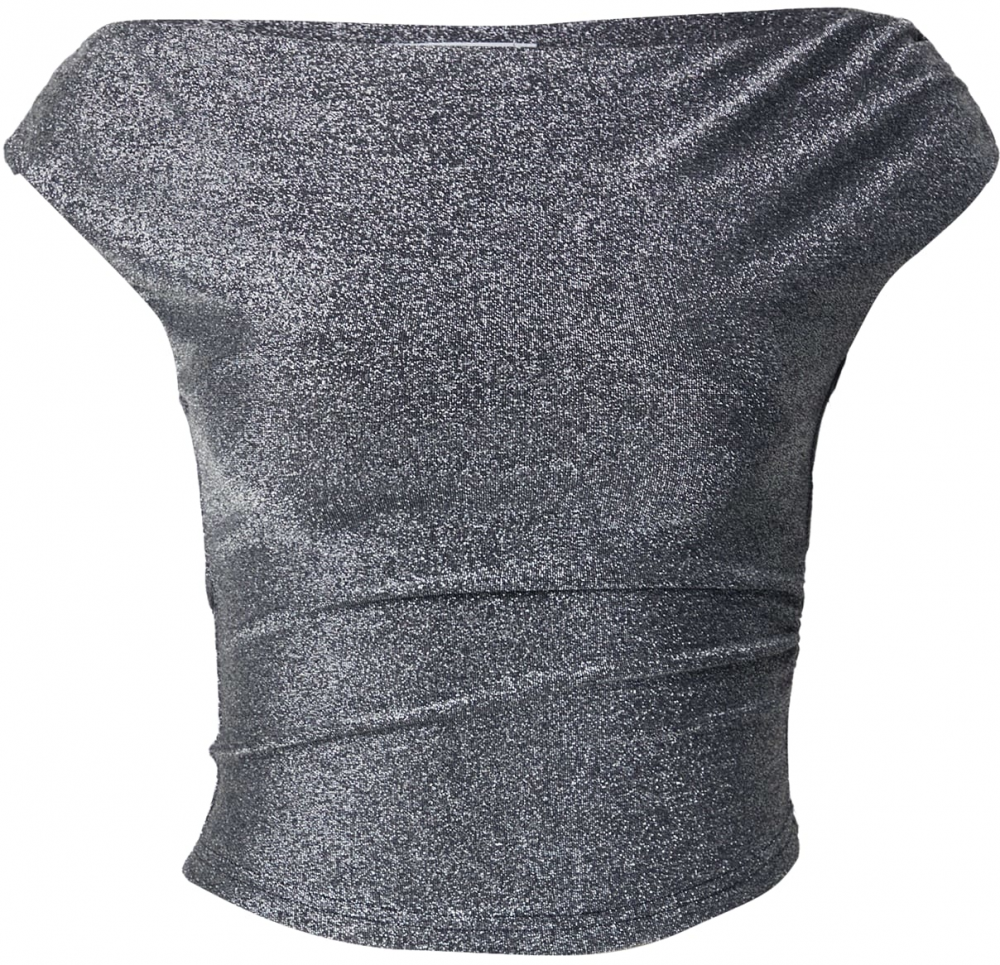 ABOUT YOU Tričko 'Nova'  čierna / strieborná