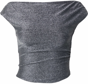 ABOUT YOU Tričko 'Nova'  čierna / strieborná