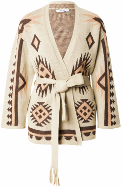 ABOUT YOU Kardigán 'Esma'  farba ťavej srsti / svetlobéžová / tmavohnedá