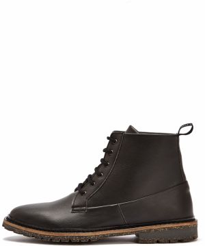 NINE TO FIVE Šnurovacie členkové čižmy 'Miru'  čierna