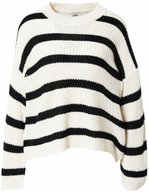 JDY Oversize sveter 'JDYJusty'  krémová / čierna