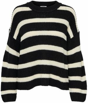 JDY Oversize sveter 'JDYJusty'  krémová / čierna