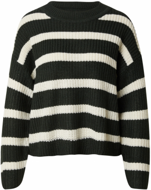 JDY Oversize sveter 'JDYJusty'  svetlobéžová / tmavozelená