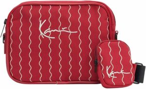 Karl Kani Taška cez rameno  tmavočervená / biela