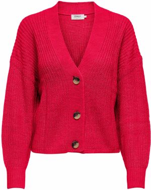 ONLY Oversize kardigán 'ONLCarol'  tmavočervená