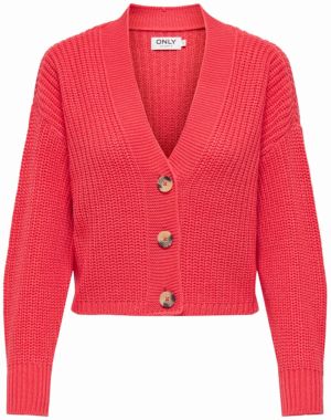 ONLY Oversize kardigán 'ONLCarol'  ohnivo červená