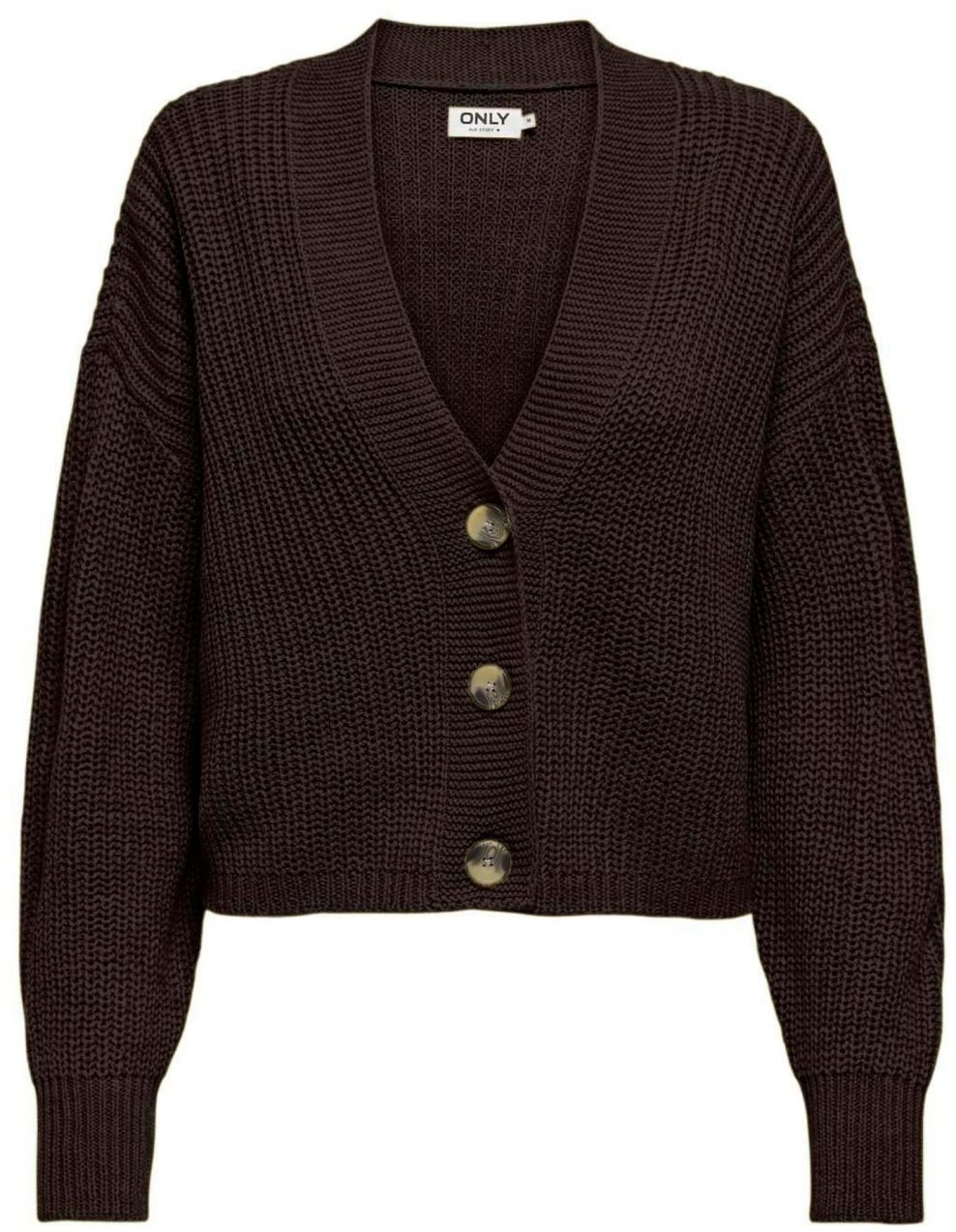 ONLY Oversize kardigán 'ONLCarol'  tmavohnedá
