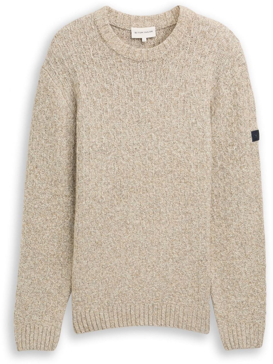 TOM TAILOR Sveter  biela ako vlna