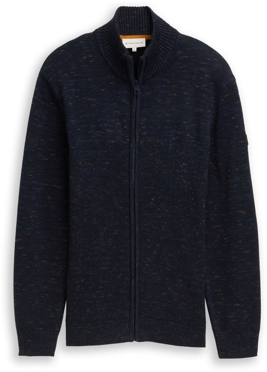 TOM TAILOR Kardigán  béžová / námornícka modrá / svetlomodrá