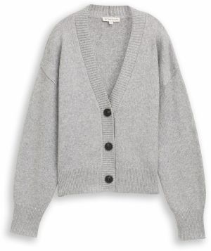 TOM TAILOR Kardigán  sivá