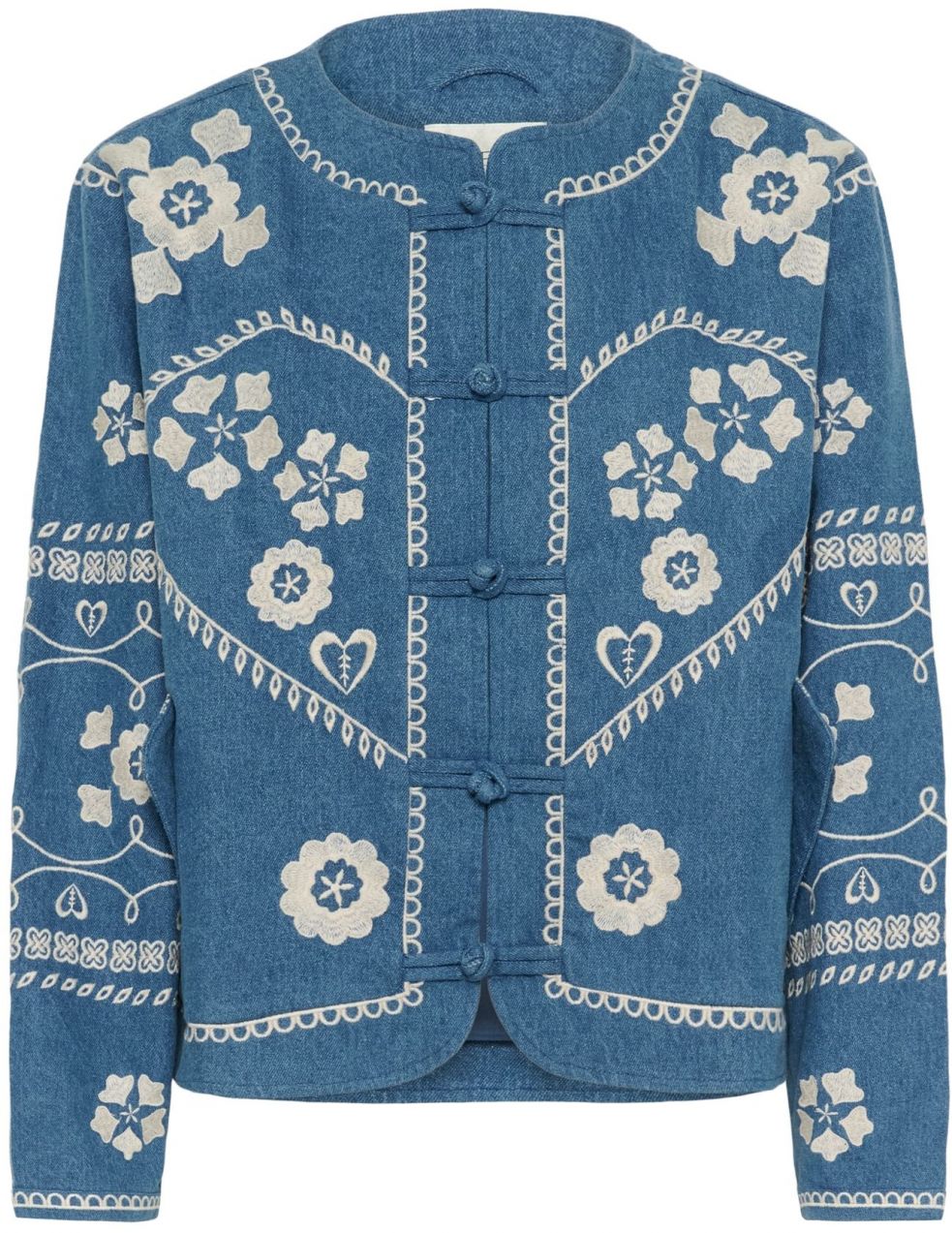 Cream Prechodná bunda 'CRTannie'  béžová / modrá denim