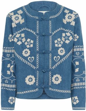 Cream Prechodná bunda 'CRTannie'  béžová / modrá denim