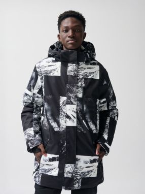 NoWear Športová bunda  čierna / biela