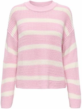 JDY Oversize sveter 'JDYJUSTY'  krémová / ružová