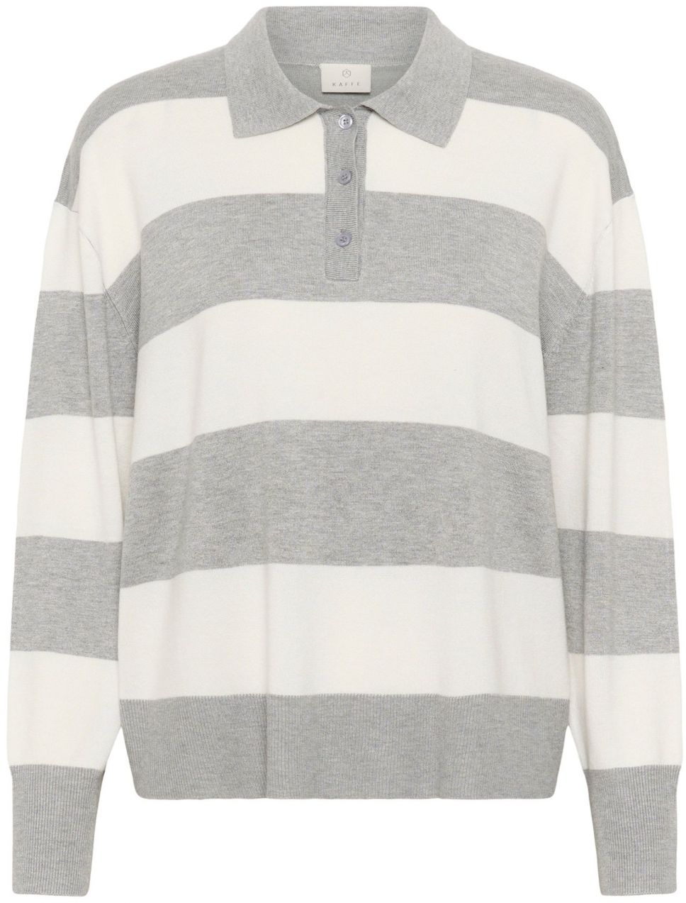 Kaffe Sveter 'KALizza'  sivá melírovaná / biela