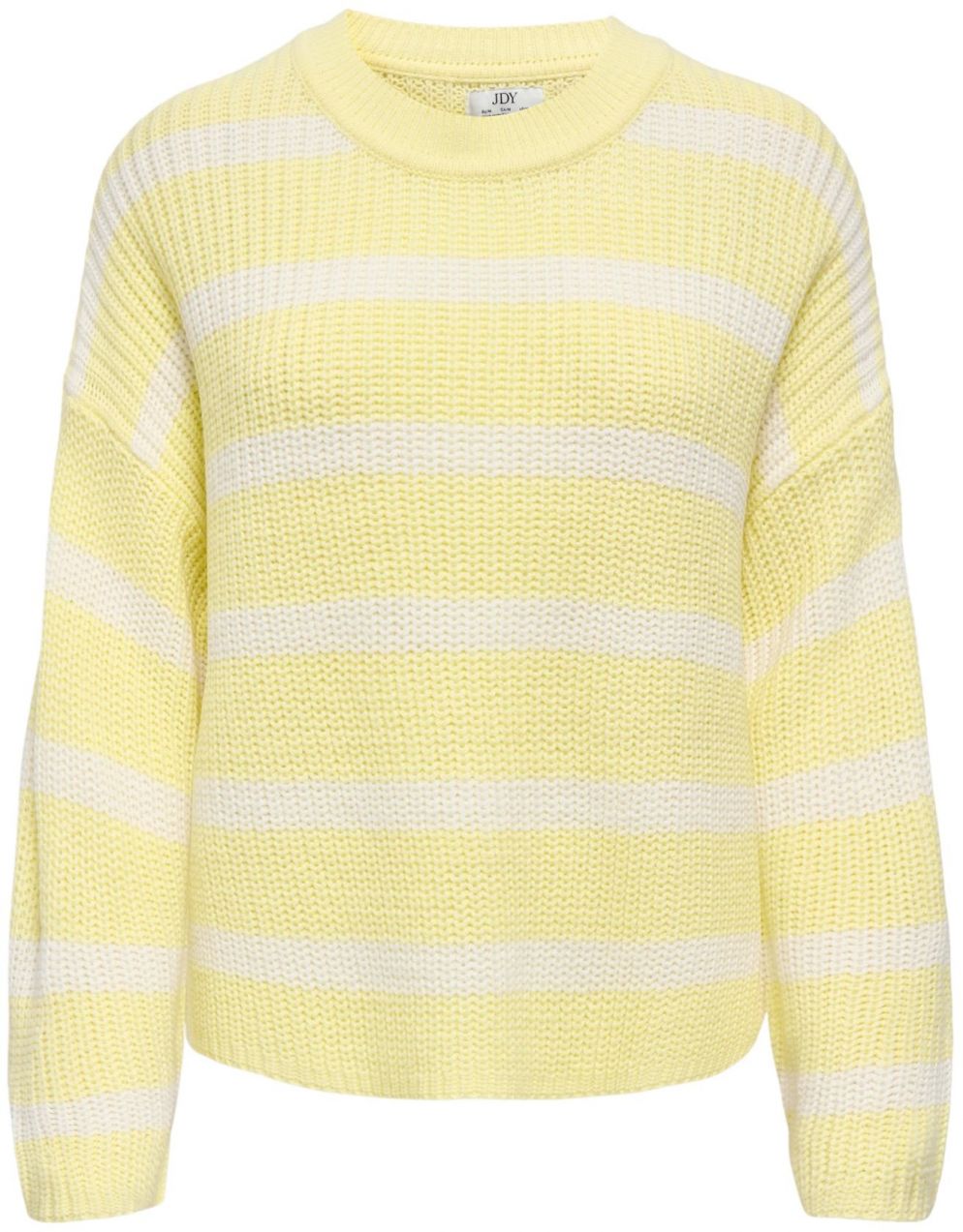 JDY Oversize sveter 'JDYJUSTY'  svetložltá / biela